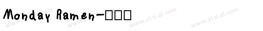 Monday Ramen字体转换
